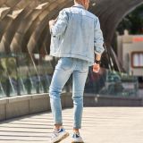 Men's Long Sleeve Lapel Denim Jackets GBBF-83033