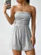 Solid Color Wrap Chest Romper BS-1404