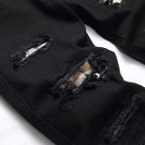 Men's Fashion Holes Solid Color Tight Jeans GBBF-702