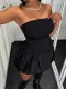 Solid Color Patchwork Tube Top Dress BS-1407