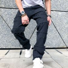 Men's Fashion Loose Solid Straight Jeans GBBF-3443