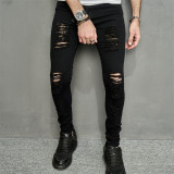 Men's Casual Holes Slim Pencil Jeans GBBF-1128