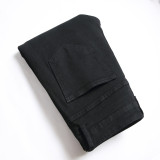 Men's Fashion Holes Solid Color Tight Jeans GBBF-702