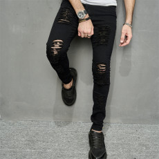 Men's Casual Holes Slim Pencil Jeans GBBF-1128