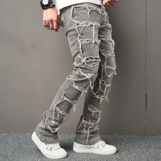Men's Fashion Button Tight Zipper Jeans GBBF-1122