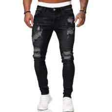 Men's Fashion Slim Holes Pencil Jeans GBBF-344