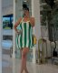 Stripe Hollow Out Knits Sling Mini Dress GDYF-6807