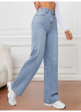 Fashion Loose Washed Straight Jeans GKNF-11215