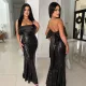 Sexy Patchwork Sequin Fishtail Dress CYA-901644