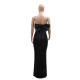 Sexy Patchwork Sequin Fishtail Dress CYA-901644