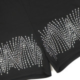 Short Sleeve Hot Drill Loose Two Piece Shorts Set CYA-901822
