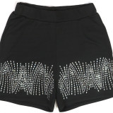 Short Sleeve Hot Drill Loose Two Piece Shorts Set CYA-901822