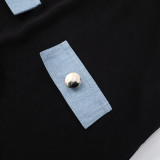 Color Block Slim Backless Rompers GDSF-D25RP046