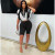 Short Sleeve Contrast Color Sport Shorts Suit FOSF-8806