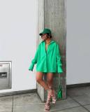 Solid Color Long Sleeve Loose Shirt Dress OLYF-6176