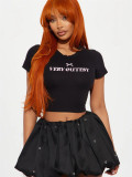 Slim Sexy Fashion Round Neck T Shirt YWXS-XS-XSL44852