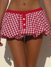 Fashion Plaid Bubble Skirts SFY-656