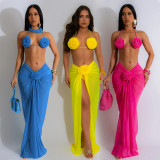 Sexy Backless Tie Halterneck Bikini 3 Piece Set CYA-901272