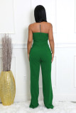 Sleeveless Big Button Sleeveless Sport Jumpsuit OSM-4477