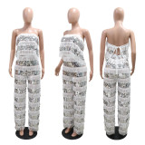 Sexy Loose Wrap Chest Tops And Pants 2 Piece Set CYA-901659 