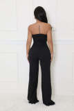 Sleeveless Big Button Sleeveless Sport Jumpsuit OSM-4477