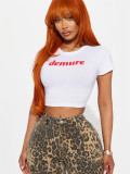 Slim Sexy Fashion Round Neck T Shirt YWXS-XS-XSL44852