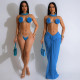 Sexy Backless Tie Halterneck Bikini 3 Piece Set CYA-901272