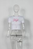Slim Sexy Fashion Round Neck T Shirt YWXS-XS-XSL44852