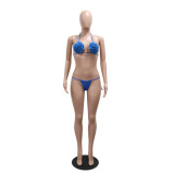 Sexy Backless Tie Halterneck Bikini 3 Piece Set CYA-901272