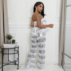 Sexy Loose Wrap Chest Tops And Pants 2 Piece Set CYA-901659 
