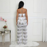 Sexy Loose Wrap Chest Tops And Pants 2 Piece Set CYA-901659 
