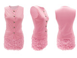 Solid Color Sleeveless Skirts 2 Piece Set SFY-2804