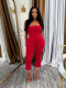 Solid Color Halterneck Sexy Two Piece Pants Set SFY-2801
