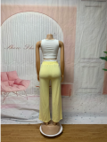 Sport Vest Drawstring Wide Leg Pants Suit SFY-693