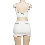 Sexy Sleeveless Tank Tops Sport Skirts Suit XEF-K24S64305
