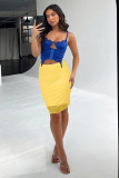Solid Color Double Layer Mesh Half Body Skirt MZ-2900