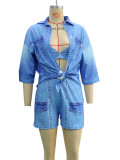 Casual Print Two Piece Shorts Set SH-391346