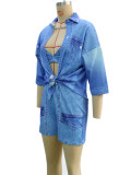 Casual Print Two Piece Shorts Set SH-391346