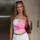 Sexy Print Wrap Chest Tops XEF-K25L66080