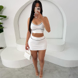 Sexy Sleeveless Tank Tops Sport Skirts Suit XEF-K24S64305