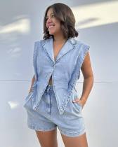Fashion Sleeveless Denim Romper YRST-T076