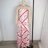 Print Loose Tube Tops Maxi Dress GPBY-934
