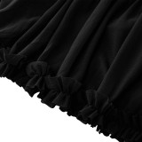 Solid Color Mesh Half Body Skirt GXYF-0464