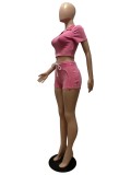 Fashion Casual Short Sleeve Shorts Suit CM-9523