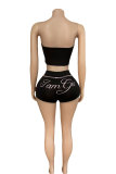 Sports Wrap Tops Shorts 2 Piece Set GFCF-1360