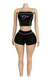 Sports Wrap Tops Shorts 2 Piece Set GFCF-1360