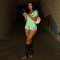 Printed V-Neck Short Sleeve Shorts Suit GZJQ-K25S62488