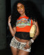 Sleeveless Print Color Block T Shirt GFCF-1349