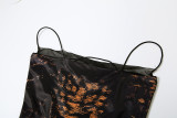 Leopard Print Sexy Slim Sling Maxi Dress GZJQ-K25D65829