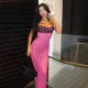Lace Patchwork See Through Maxi Dress GZJQ-K24D50121